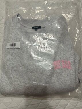 The Bar Light Gray Tucked Sweatshirt NWT